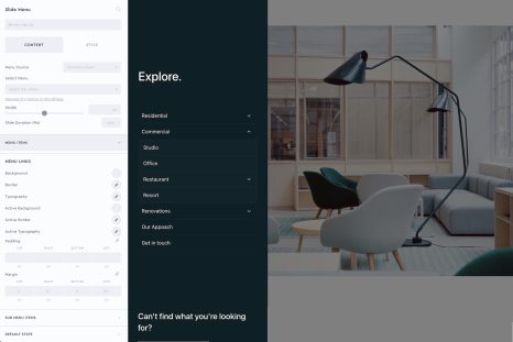 Slide Menu screenshot