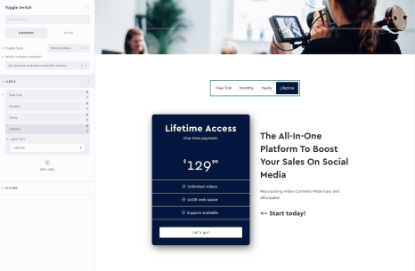Toggle Switch screenshot