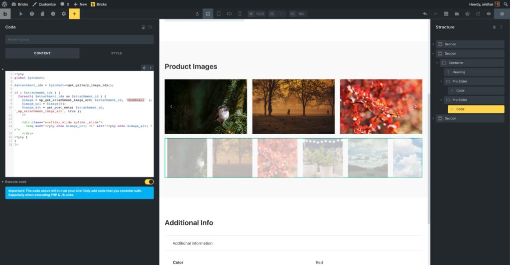 WooCommerce Product Gallery Thumbnail Slider in Bricks poster image
