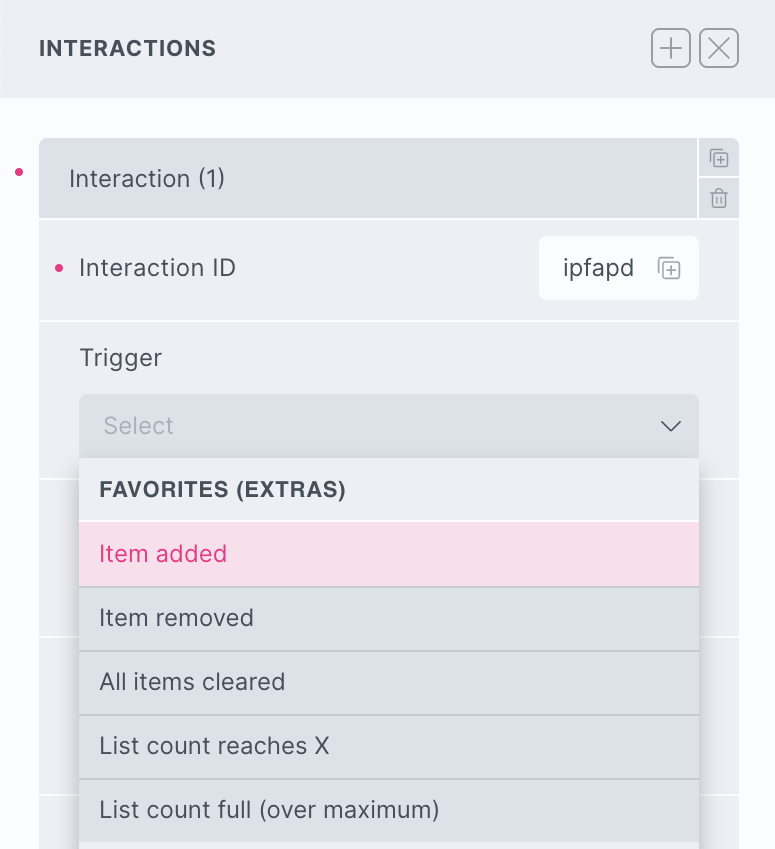 favorite interactions