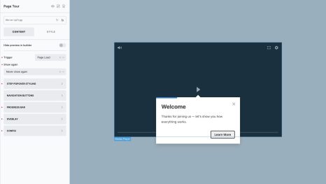 Page Tour / Steps screenshot