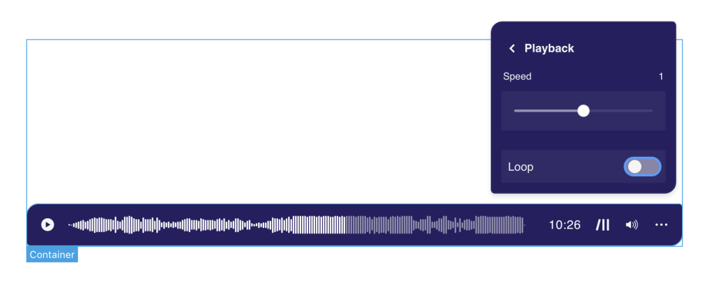 audio player customised