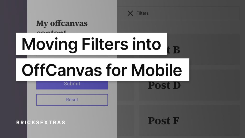 Moving filters to offcanvas for mobile