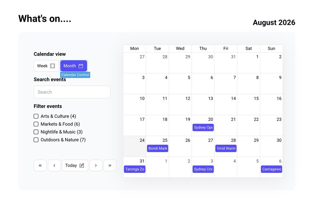calendar control